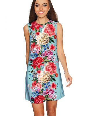 Amour Adele Shift Dress Women Blue Red Wd14 P0093s Image 2