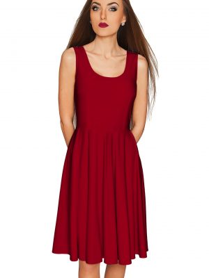 Burgundy-Red-Mia-Fit-_-Flare-Dress-Women-WD7-Burgundy-Red-image-1