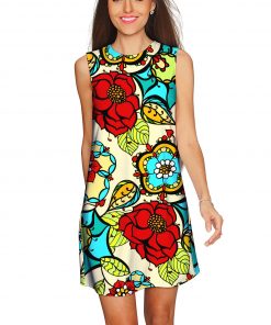 Carnaval-Adele-Shift-Dress-Women-Yellow-Red-Green-WD14-P0020S-image-1