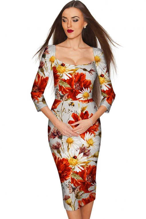 In-The-Wheat-Field-Lily-Dress-Women-Grey-Red-White-WD11-P0033B-image-1
