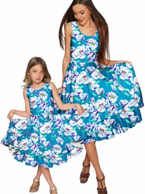 Mommy And Me Gentle You Vizcaya Fit Flare Dress Blue Green Purple Gd8 P0055s Wd8 P0055s 67e42804 A344 4625 8f37 B8b6037e08ce