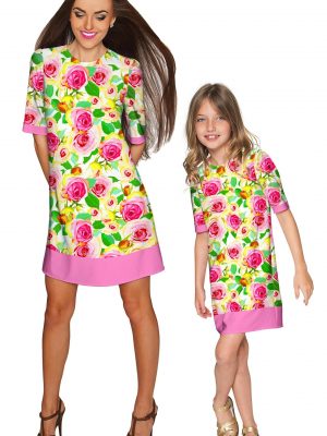 Mommy And Me Rosarium Grace Shift Dress Pink Yellow Green Gd13 P0002s Dolly Pink Wd13 P0002s 426d3eee F1de 4095 B29e B2148817f9cd