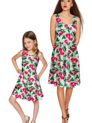 Mommy And Me Sweetheart Mia Fit Flare Dress Green Pink Gd7 P0030s Wd7 P0030s 857286c5 707d 4afd B886 41864c7daa21