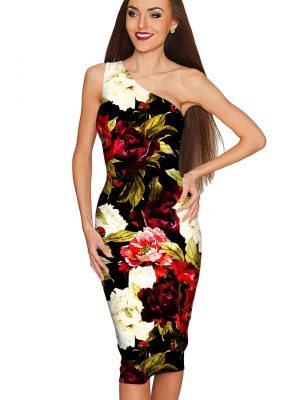 Put-Your-Crown-On-Layla-One-Shoulder-Dress-Women-Black-Red-White-WD1-P0047S-image-1