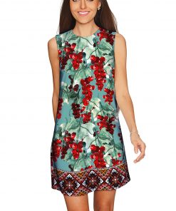 Toscana Adele Shift Dress Women Green Red Wd14 P0086s Image 2