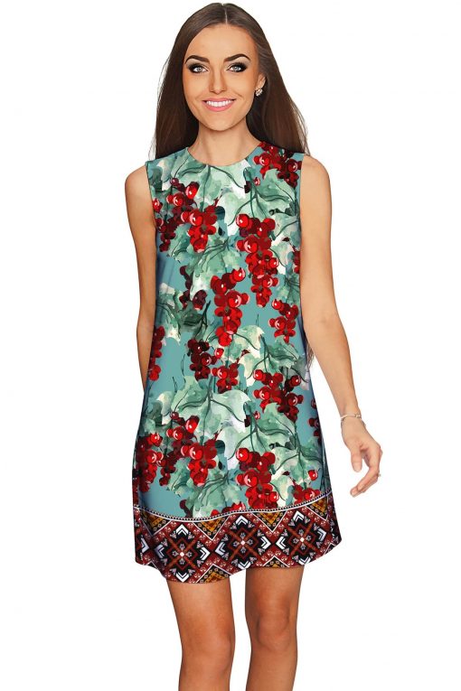 Toscana-Adele-Shift-Dress-Women-Green-Red-WD14-P0086S-Image-2