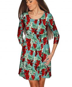 Toscana Gloria Empire Waist Dress Women Green Red Wd5 P0086s Image 2