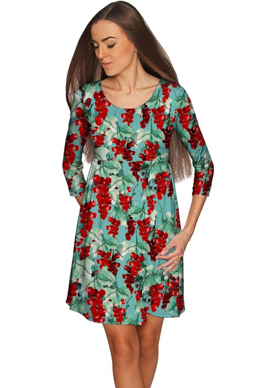 Toscana-Gloria-Empire-Waist-Dress-Women-Green-Red-WD5-P0086S-image-2