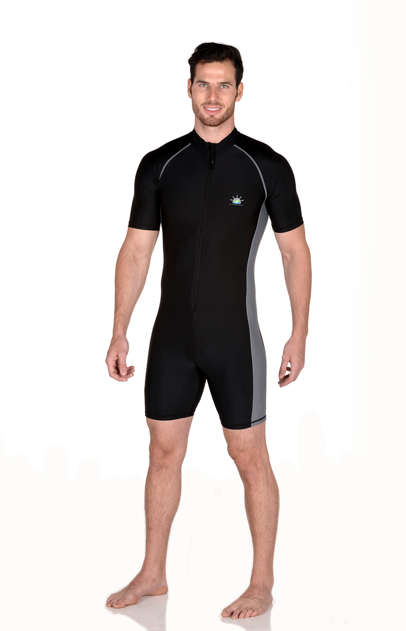Black Royal Men Sun Protective Stinger Swimsuit Dive Skin Chlorine Resistant UPF50 