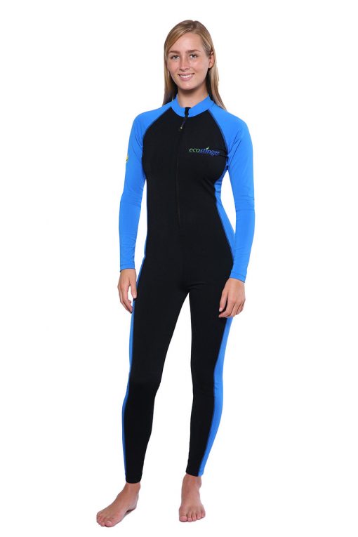 Ladies Full Body UV Stinger Swimsuit Plus Size UPF50+ Black Blue Chlorine Resistant