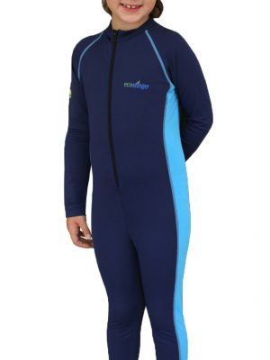 Swimsuit Full body Sun and UV protection for Girls Navy Blue