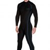 Mens Sun Protective Full Swimsuit in Black Royal Stitch