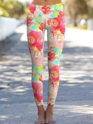 Good Idea Lucy Floral Print Performance Leggings Women Pink Green Wl1 P0032s 6936a49c B8f6 4273 9e33 C3f2ecd1a188