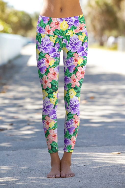 Hello-May-Lucy-Floral-Printed-Performance-Leggings-Women-Yellow-Purple-Pink-Green-WL1-P0009S