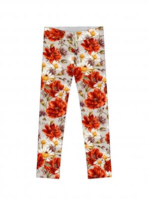 In The Wheat Field Lucy Leggings Girls Grey Red White Gl1 P0033s