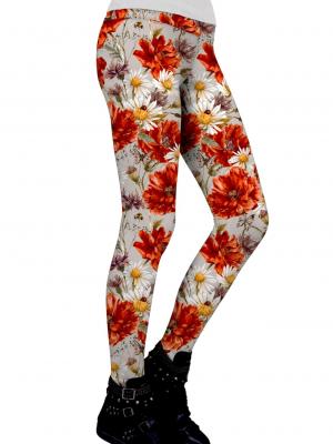 In The Wheat Field Lucy Leggings Women Grey Red White Wl1 P0033s Image 1