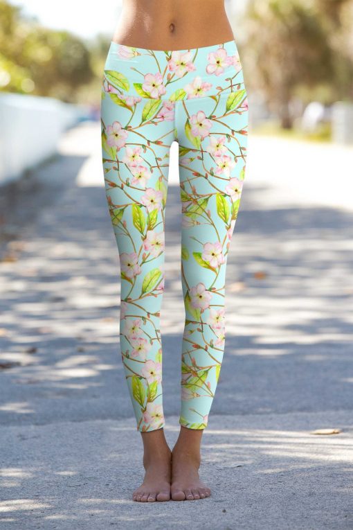 Muse-Lucy-Green-Floral-Print-Performance-Leggings-Women-Mint-Green-WL1-P0005S