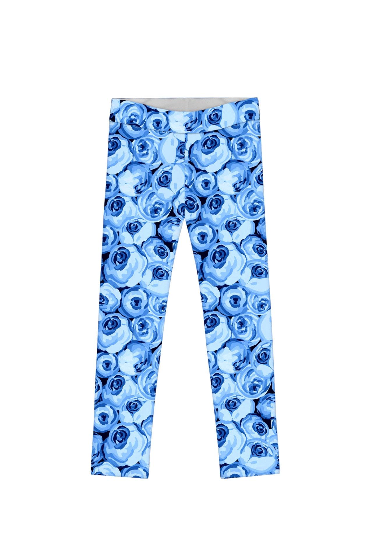 Whisper Lucy Stylish Blue Floral Graphic Print Leggings – Girls – Wish Fresh