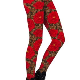 Hot Tango Lucy Leggings Women Red Black Lace Wl1 P0070xxs