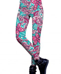 Under The Sea Lucy Leggings Women Pink Green Wl1 P0017s Image 1