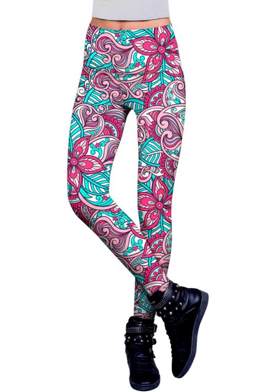 Under-The-Sea-Lucy-Leggings-Women-Pink-Green-WL1-P0017S-Image-1