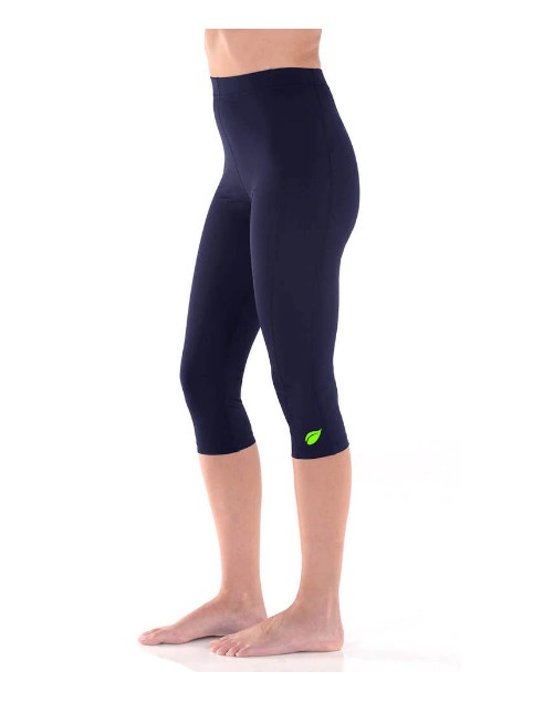 Women Swim Capri Tights High Waist UV Protection Swimwear Navy